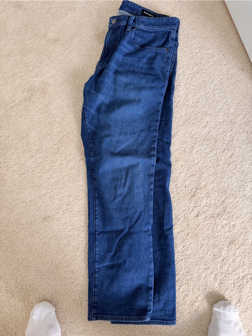 Bonobos Men's Blue Bootcut Jeans